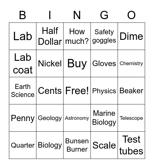 5/1 Vocab Bingo Card