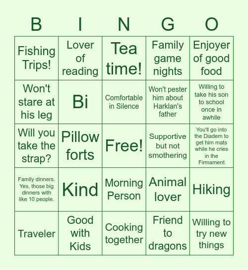 Are you Eramus' type? Bingo Card