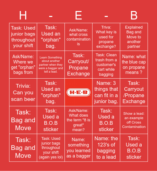 BAG N BINGO Card