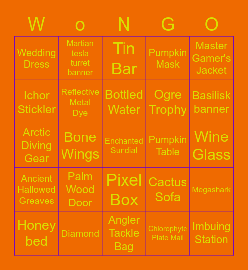 Flambae Bingo Card