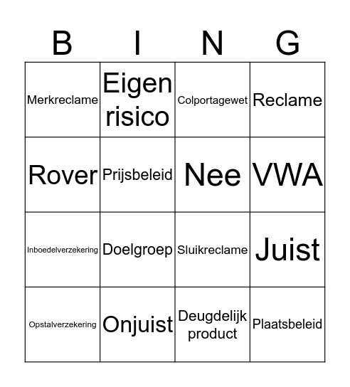 3M H3 en H4 Bingo Card