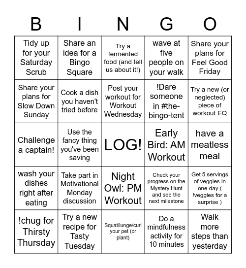 HUNTER GATHERER BINGO Card