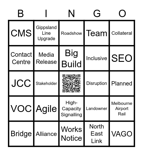 Link and Learn Bingo Card