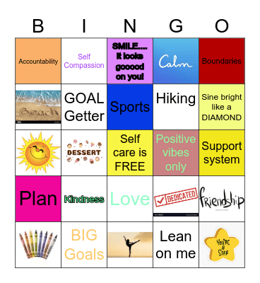 Self-care BINGOOOO Bingo Card
