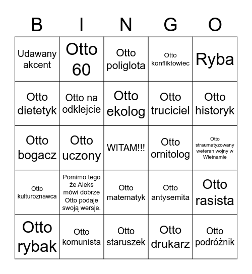 Ottowe Bingo Card