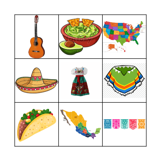 ¡El cinco de mayo! Bingo Card