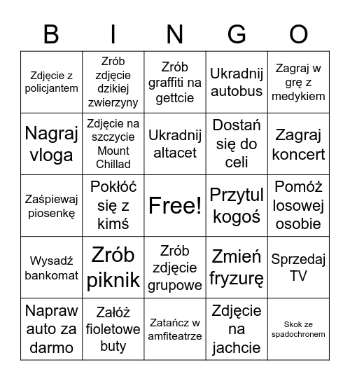 BNG sheriff pills Bingo Card