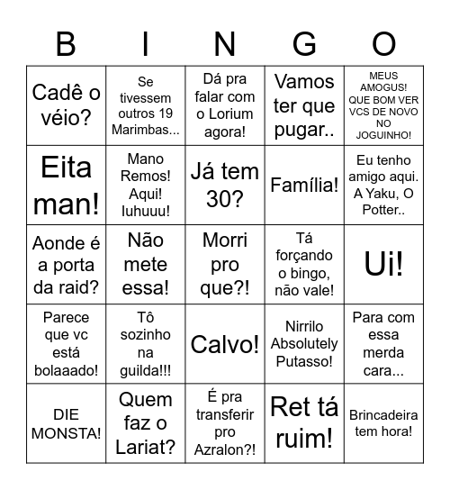 Aberrus, o Crisol Sombrio Bingo Card