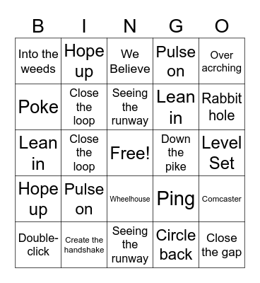 Call Bingo Card