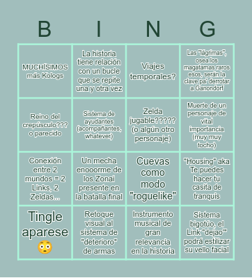 Las mejores lagrimitas de pollo del reino Bingo Card