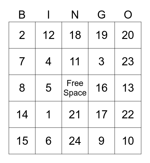 CEES Roast Bingo Card