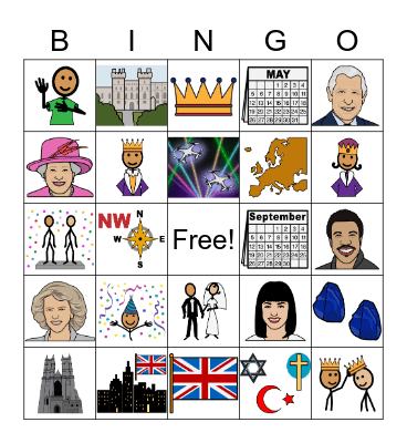 Coronation of King Charles III Bingo Card