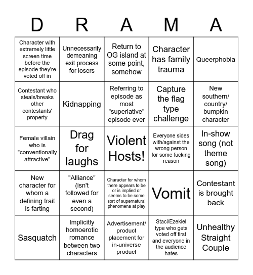 Total Bingo Card