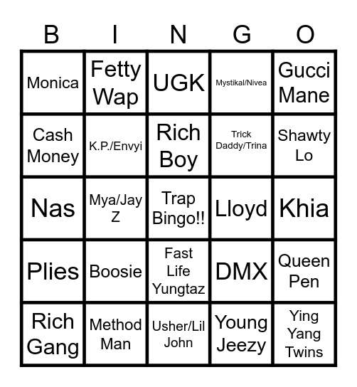 Imani Mix Bingo Card