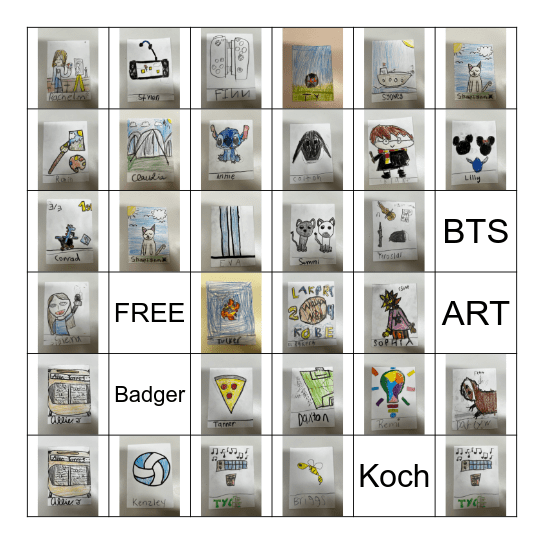 Anderson Loteria Bingo Card