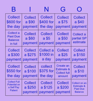 POS Collection BINGO Card