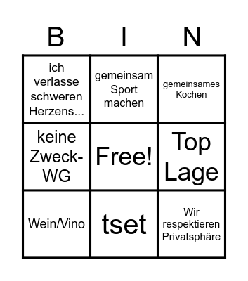 Konstanzer WG-Anzeigen Bingo Card