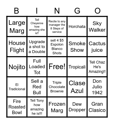 Condado Cinco Bingo Card