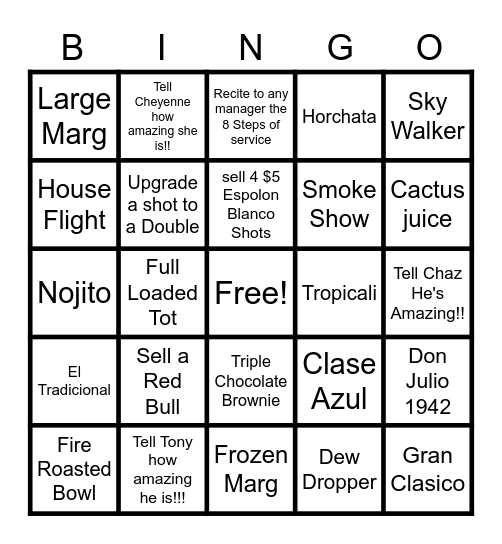 Condado Cinco Bingo Card