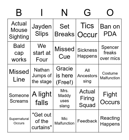 Tech Week Bingo (Tuesday) Bingo Card