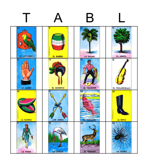 IFP Loteria Bingo Card
