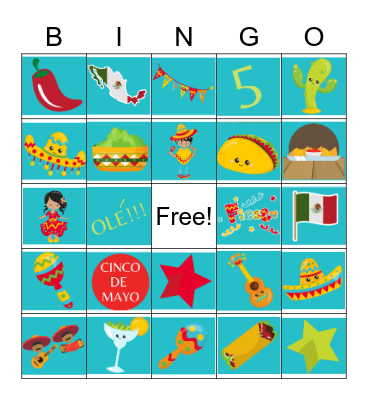 Cinco de Mayo Bingo Card