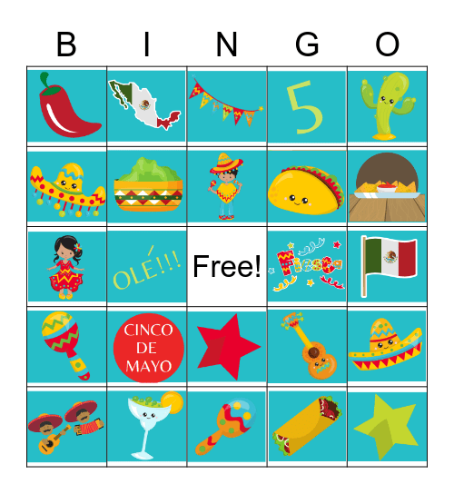 Cinco de Mayo Bingo Card