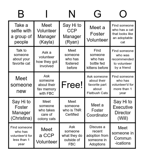 FBC Bingo Card