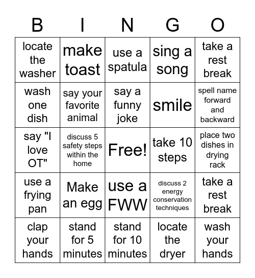 Dave's Bingo Card