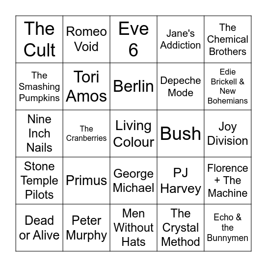 GAME1 Bingo Card