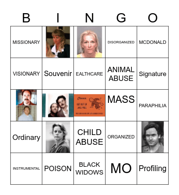 SERIAL KILLER BINGO Card