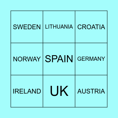 Beatz N Bingo - Eurovision (BLUE) Bingo Card