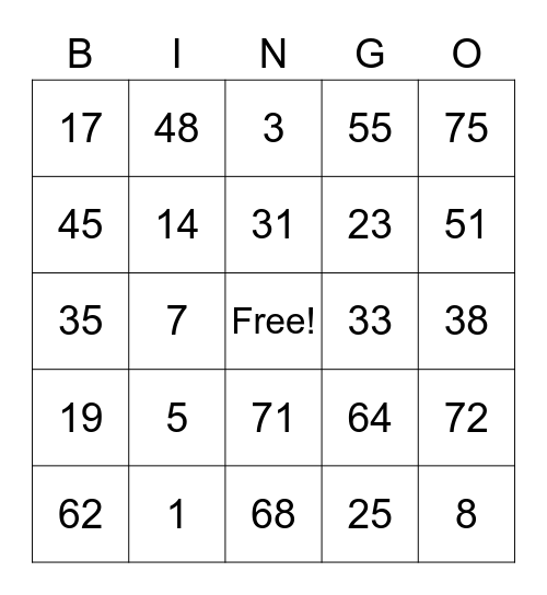 ranboolive Bingo Card