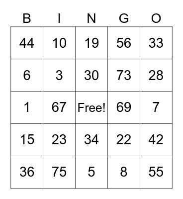 Bingo with Ranboo Bingo Card