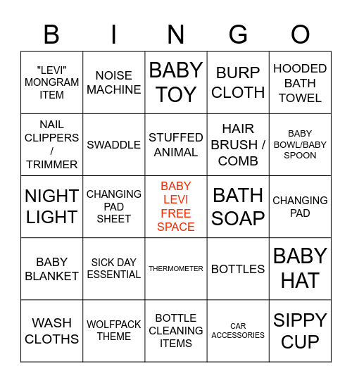 BABY-Q BINGO Card