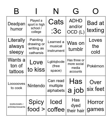 Dan Bingo Card