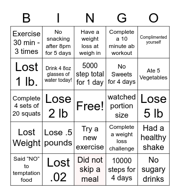 TOPS Bingo Card