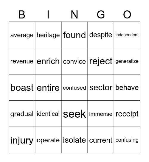 Day 6 Bingo Card