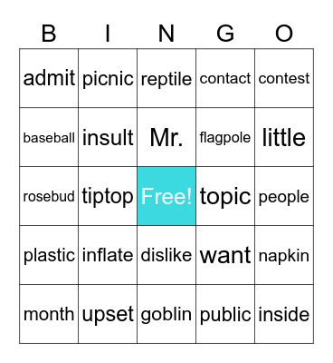 Unit 12 Review BINGO Card