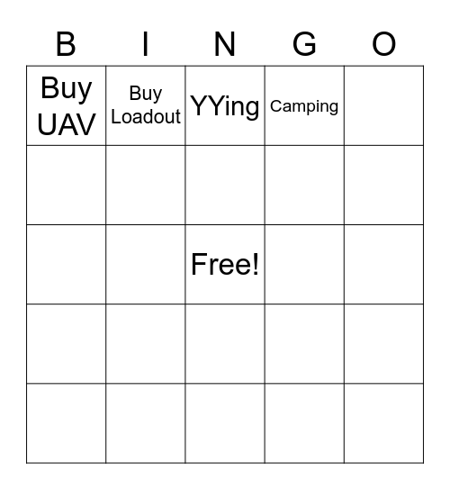 BOT BINGO Card