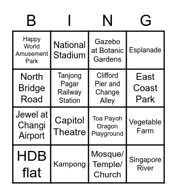 I have been/lived Bingo Card