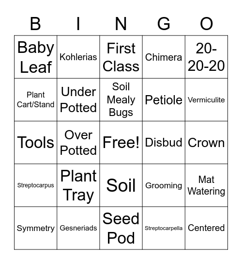 TAVS Violet Bingo Card