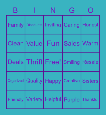 2 Good 2 Miss Bingo Card