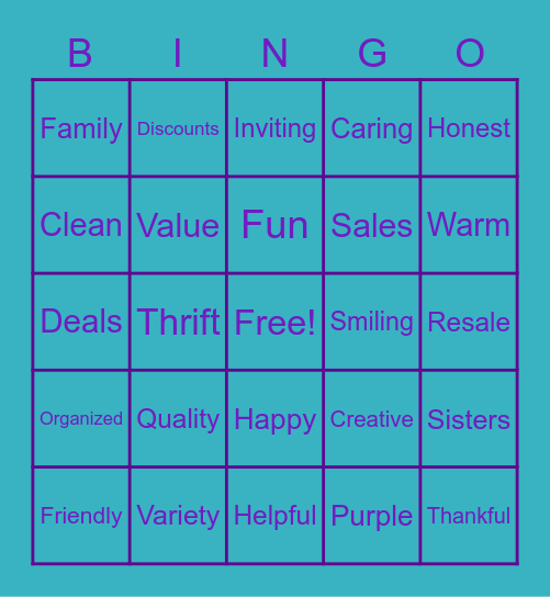 2 Good 2 Miss Bingo Card
