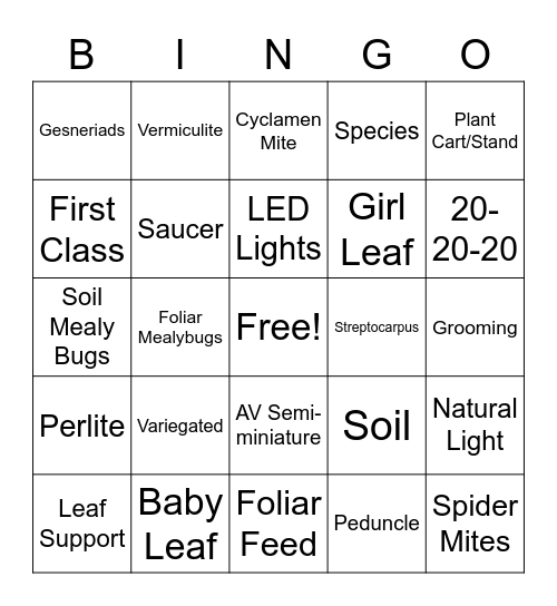 TAVS Violet Bingo Card