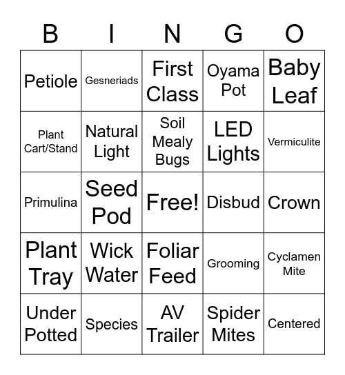 TAVS Violet Bingo Card