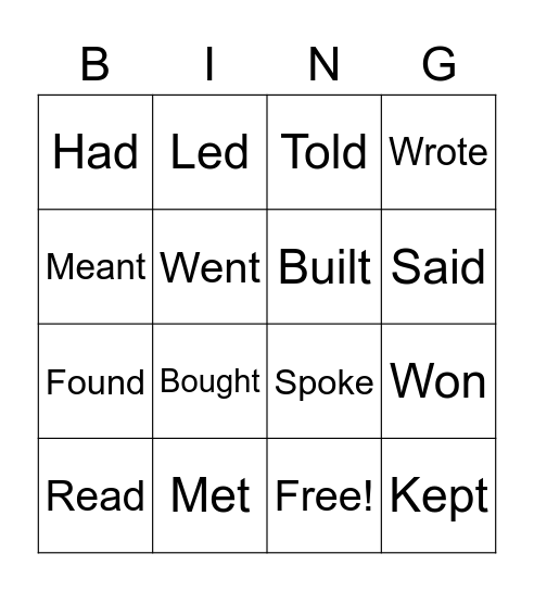 Review Bingo Card
