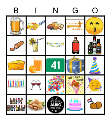 Verjaardagsbingo Card