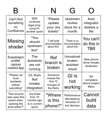 The SD Mobile Bingo Card