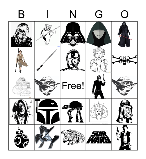 Star Wars - May The 4th Be With You Bingo Card